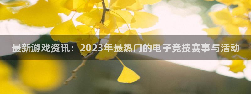 天美娱乐注册账号：最新游戏资讯：2023年最热门的电子竞技赛